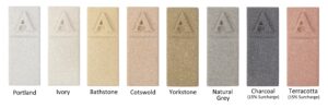 Acanthus cast stone colour samples 