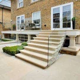 treads risers acanthus cast stone