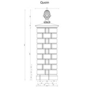 GPQ-Quoin-Gate-Pillar-with-FN6-Pineapple-and-Base-Acanthus-Cast-Stone