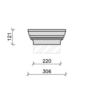 PC1013-flat-top-Pier-Cap-with-flush-base-acanthus-cast-stone