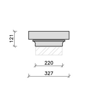 PC1043-flat-top-Pier-Cap-with-flush-base-acanthus-cast-stone