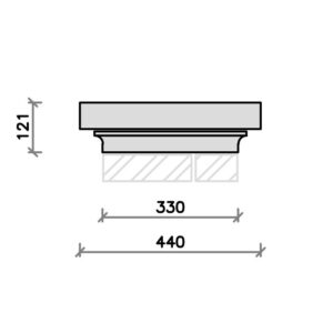 PC1543-flat-top-Pier-Cap-with-flush-base