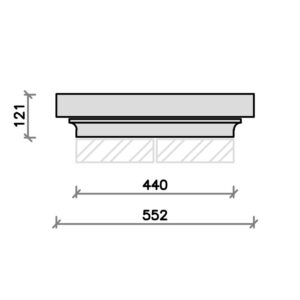 PC2043-flat-pier-cap-with-flush-base-acanthus-cast-stone