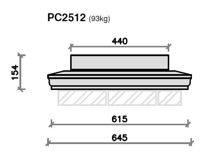 PC2512 Moulded Apex Plus Pier Block Pier Cap - Image 3