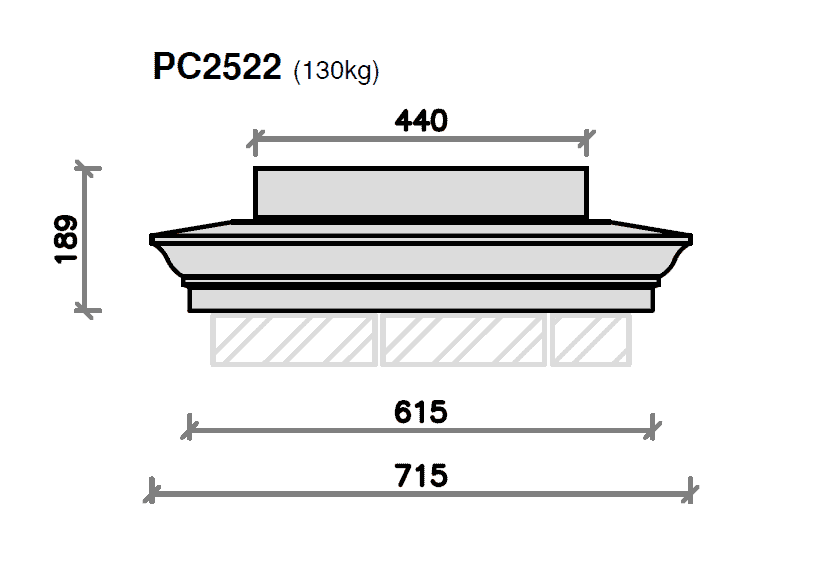 PC2522 Moulded Apex Plus Pier Block Pier Cap - Image 3