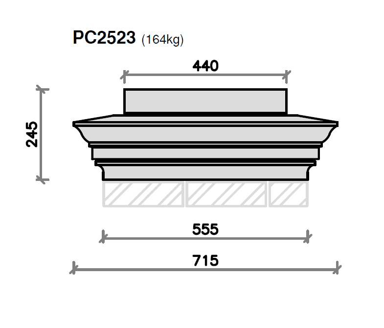 PC2523 Moulded Apex Plus Pier Block and Flush Base Pier Cap - Image 3