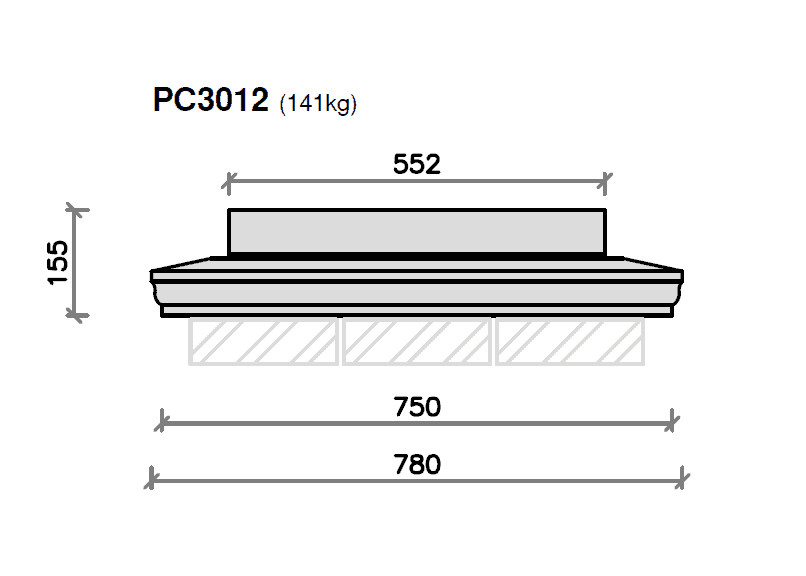 PC3012 Moulded Apex Plus Pier Block Pier Cap - Image 3