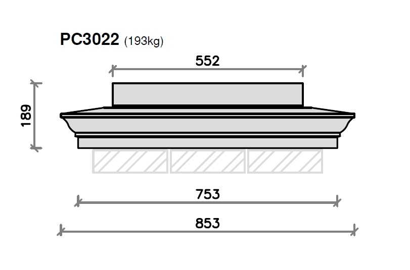 PC3022 Moulded Apex Plus Pier Block Pier Cap - Image 2