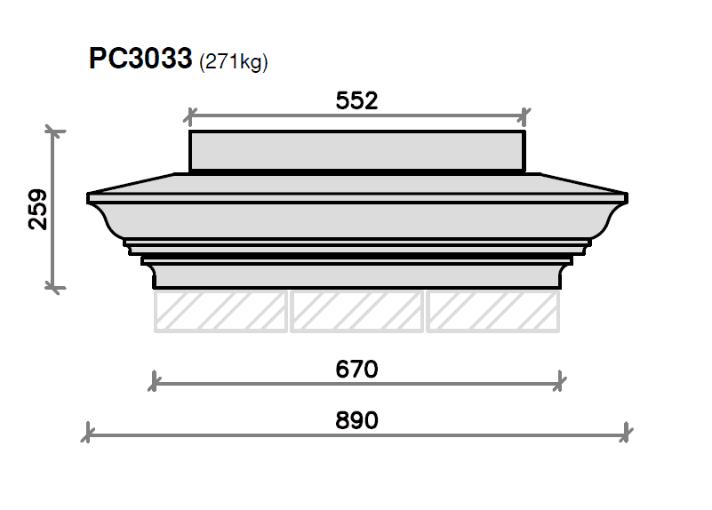 PC3033 Moulded Apex Plus Pier Block and Flush Base Pier Cap - Image 3