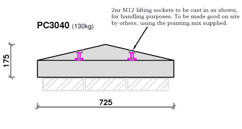 PC3040 Plain Apex Pier Cap - Image 3