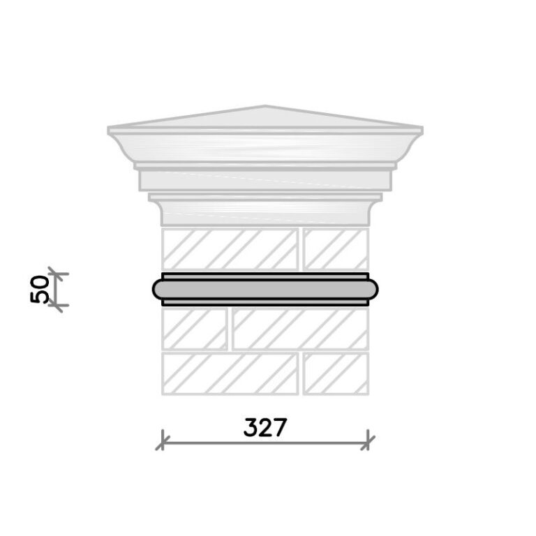 SC15BS Bullnose String Course | Acanthus Cast Stone