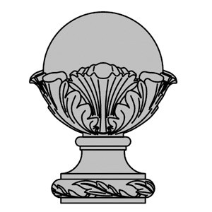 cast-stone-Finial-drawing-acanthus-cast-stone