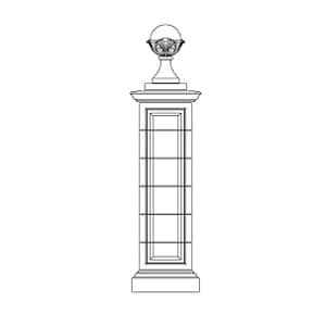 cast-stone-gate-pillar-Doric-Drawing