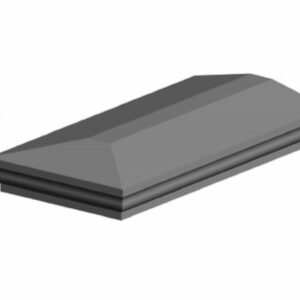 CS14C Terminal End Cast Stone Coping Stone 3D