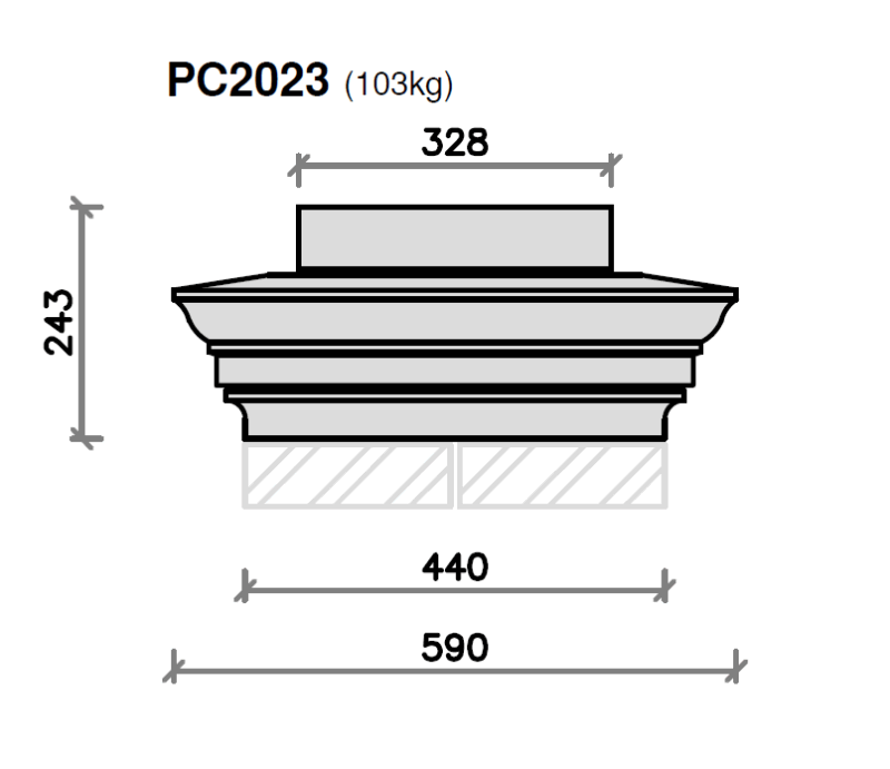 PC2023 Moulded Apex Plus Pier Block and Flush Base Pier Cap - Image 2