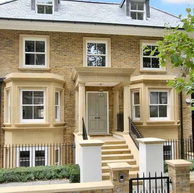 Cast stone window heads and cills