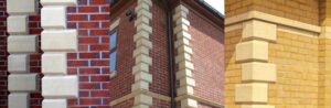 3 different examples of how to choose exterior colours for your cast stone building project 