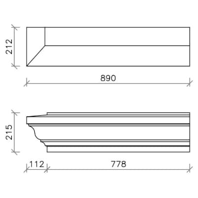 90 External Return LH Cornice