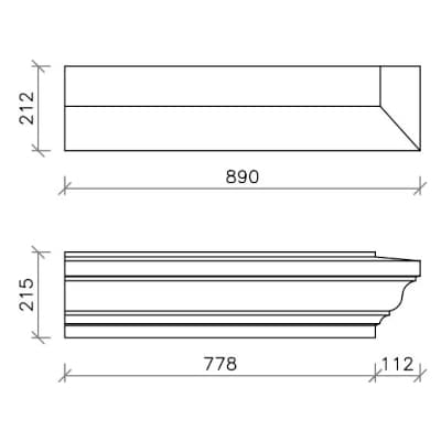 90 External Return RH Cornice