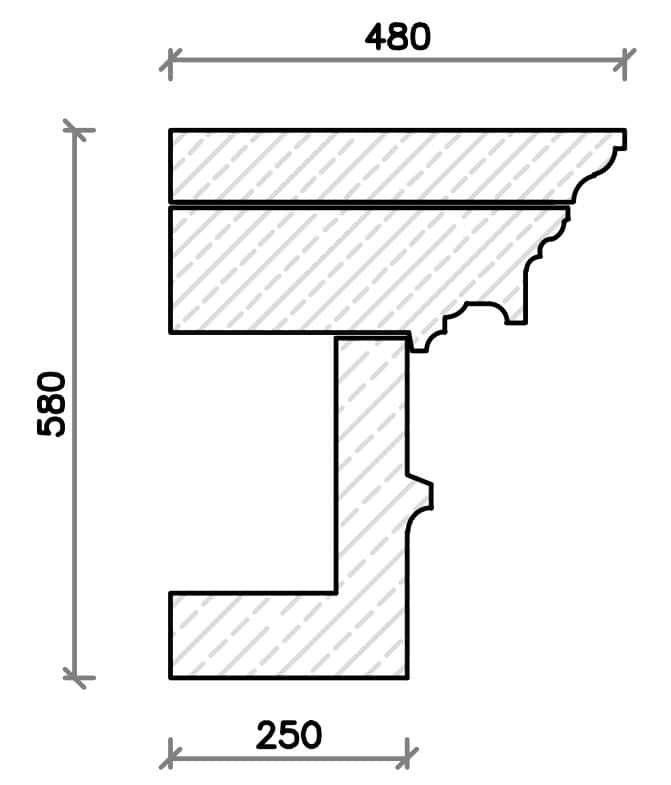 Cast Stone Tuscan Pedestal Portico | Acanthus Cast Stone