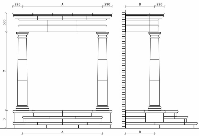 Cast Stone Contemporary Portico | Acanthus Cast Stone