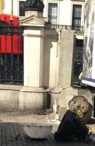 Charing Cross station bespoke cast stone pier cap